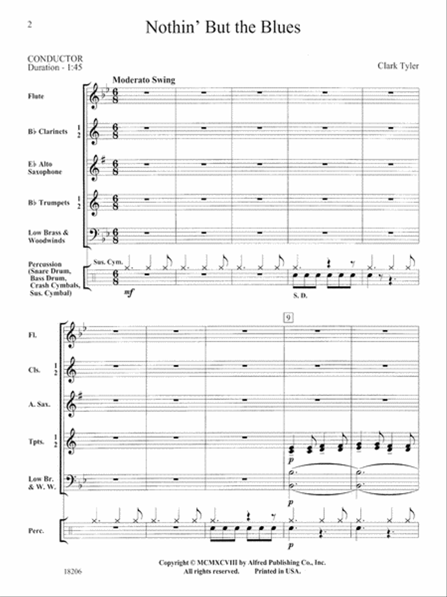 Nothin' but the Blues: Score Concert Band scores gallery preview page 2