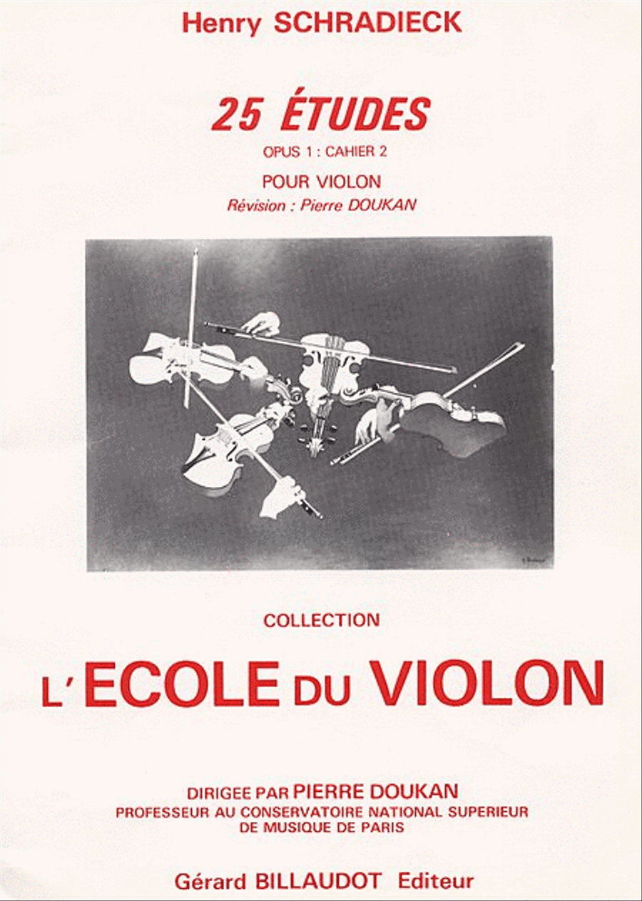 25 Etudes Op. 1 Vol. 2 by Henry Schradieck Violin Solo - Sheet Music