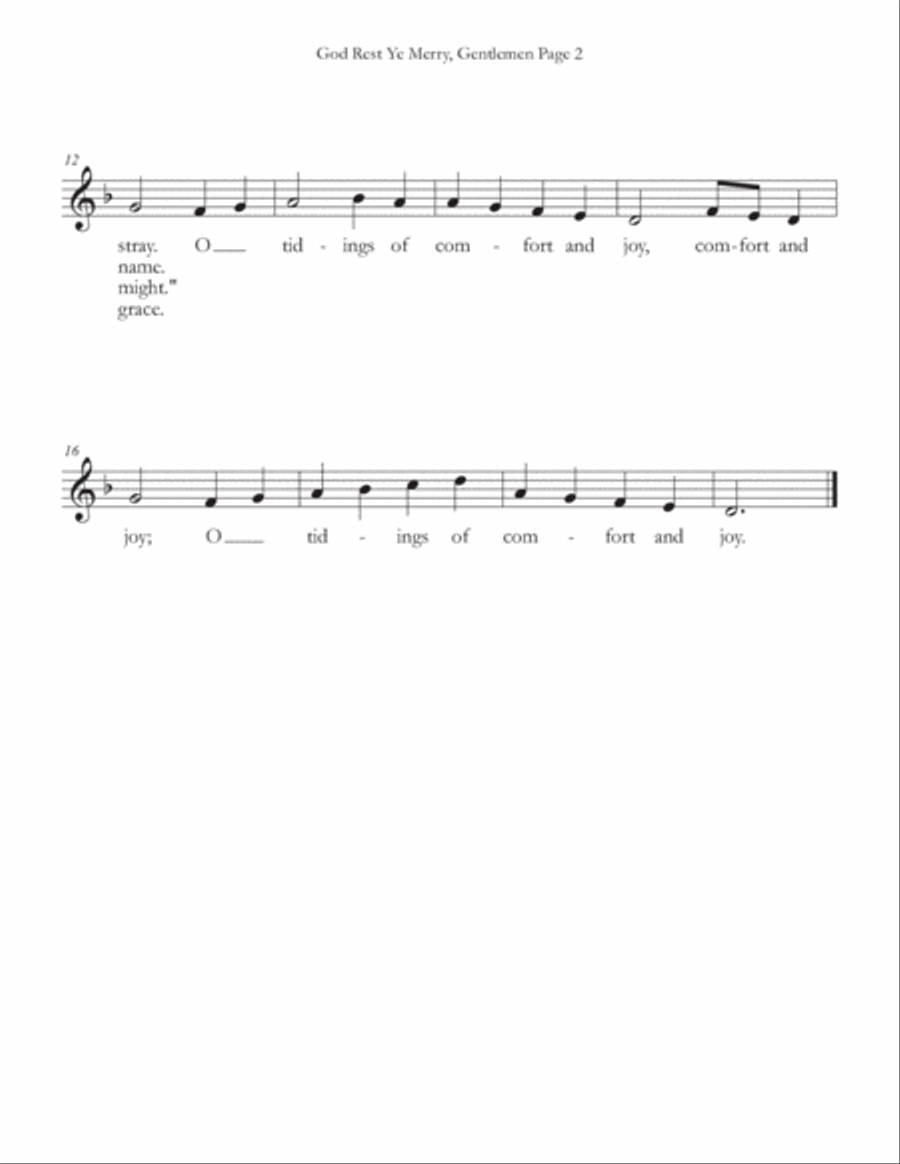 Gentlemen for Trumpet, God Rest Ye Merry C Trumpet scores gallery preview page 2