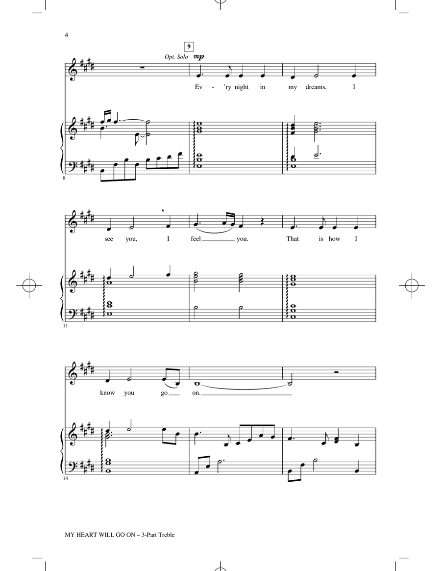 My Heart Will Go On (from Titanic) (arr. Cristi Cary Miller) 3-Part scores gallery preview page 2