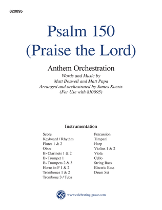 Psalm 150 (Praise the Lord) Orchestration