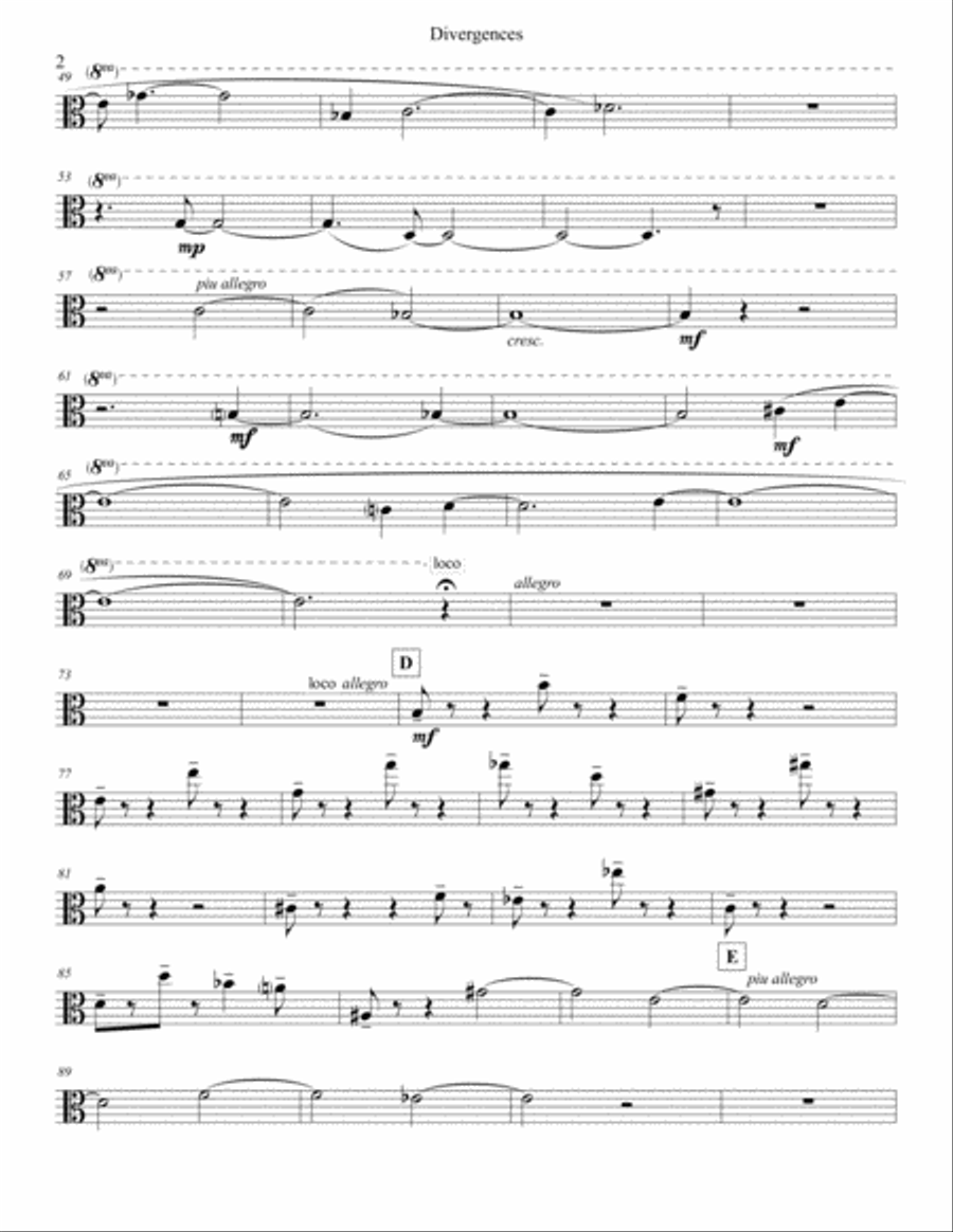 Divergences Viola Chamber Orchestra scores gallery preview page 2