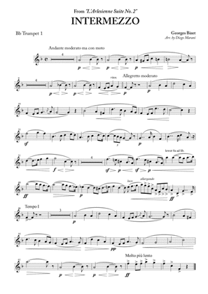 Intermezzo from "L'Arlesienne Suite No. 2" for Brass Quintet