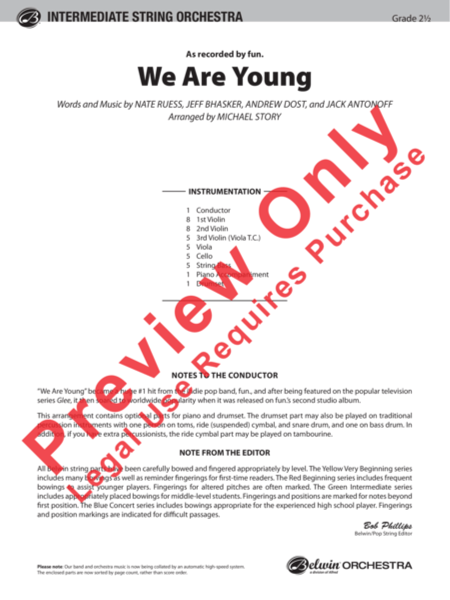 We Are Young We Are Young String Orchestra scores gallery preview page 2