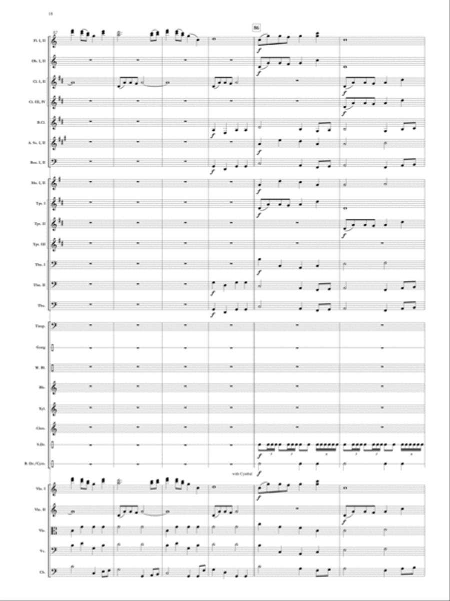 Elegy for Remembrance (September 11, 2001) Orchestra scores gallery preview page 19