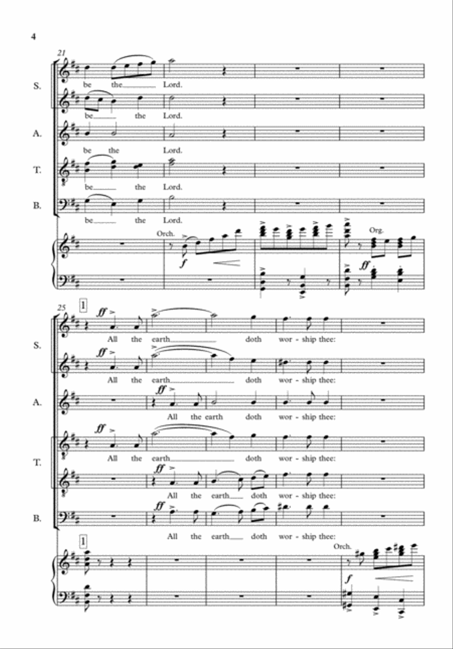 Coronation Te Deum 4-Part scores gallery preview page 4