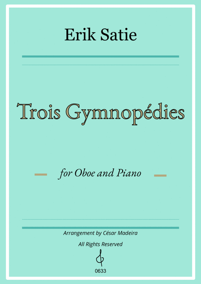 Three Gymnopedies by Satie - Oboe and Piano (Full Score) image number null
