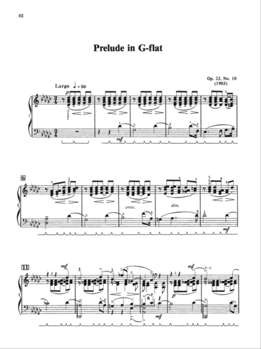 Rachmaninoff -- Preludes, Op. 23 Piano Solo scores gallery preview page 8
