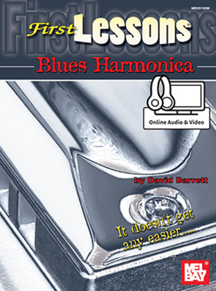 Book cover for First Lessons Blues Harmonica