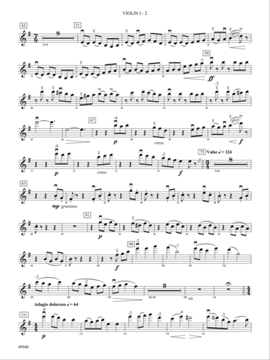 Subterranean Dialogues: 1st Violin String Orchestra scores gallery preview page 2