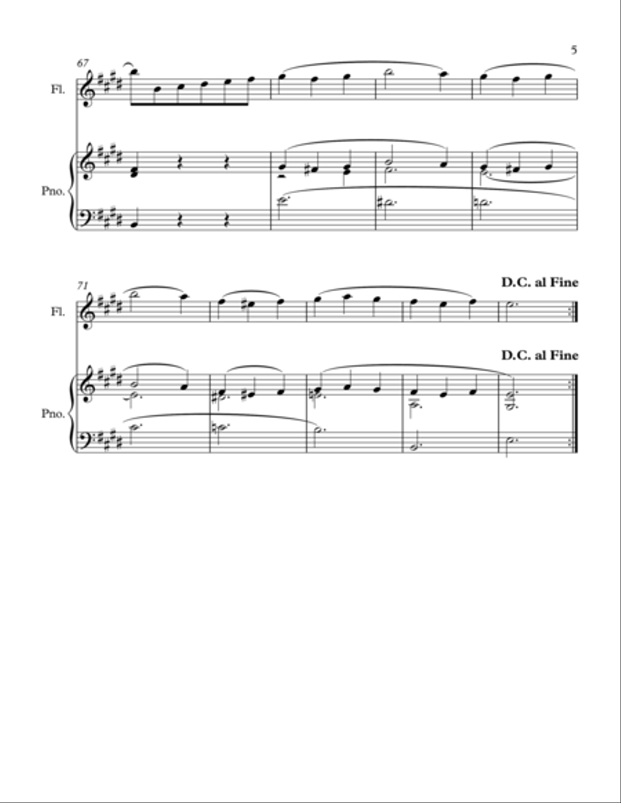 Minuet from String Quartet, Op 7 - For Solo Flute Flute Solo scores gallery preview page 5