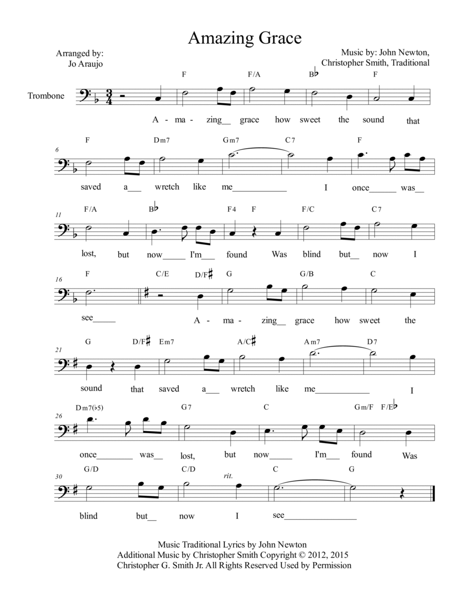 AMAZING GRACE Piano scores gallery preview page 1