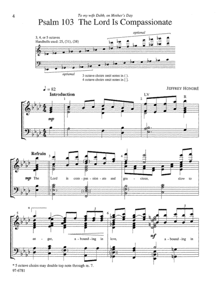Psalter for Bells and Voices, Set 1 - Handbell Part image number null