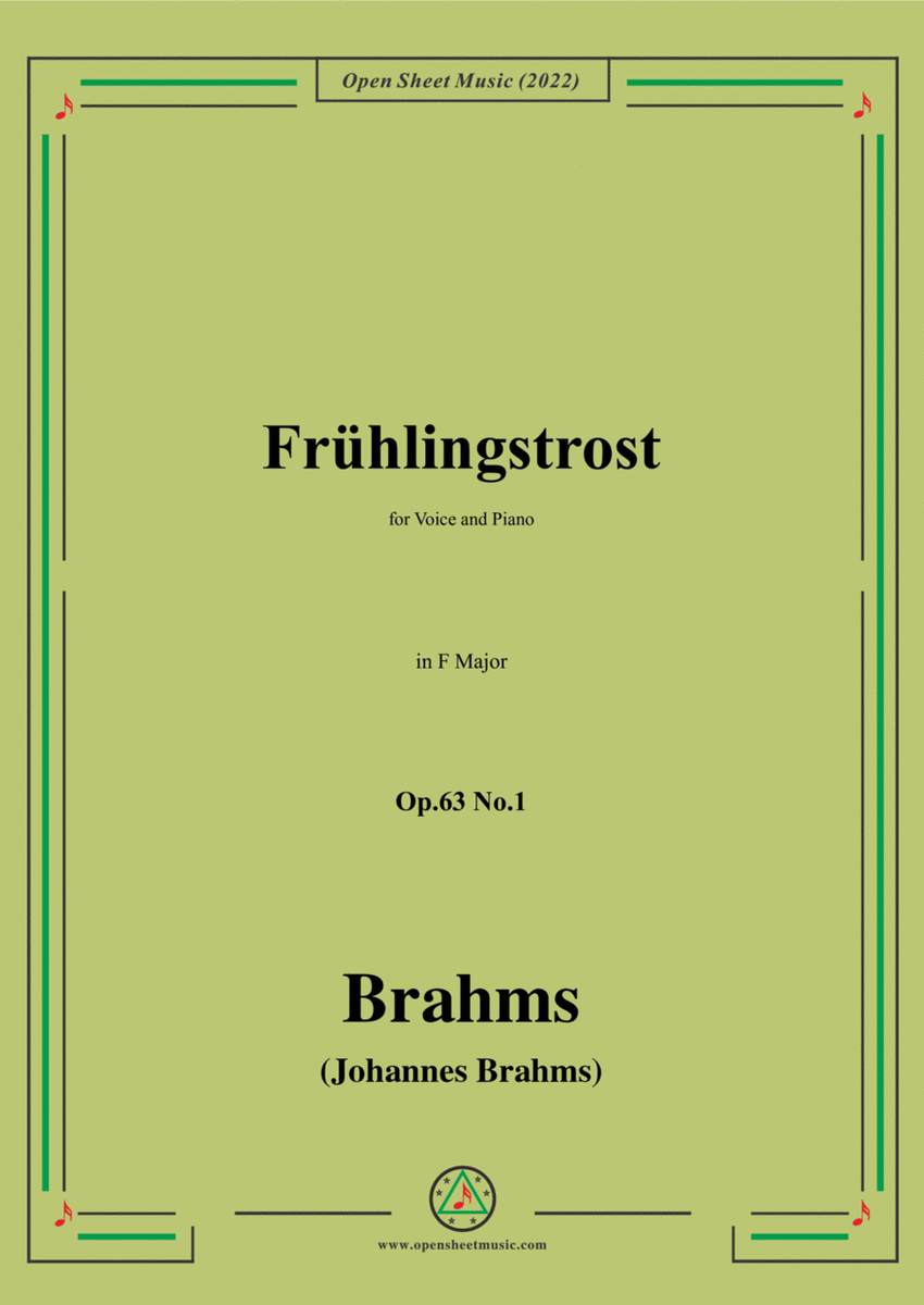 Brahms-Fruhlingstrost,Op.63 No.1 in F Major