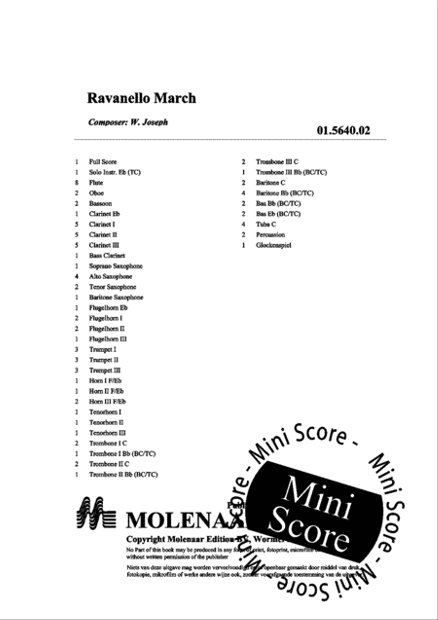 Ravanello March Concert Band scores gallery preview page 3