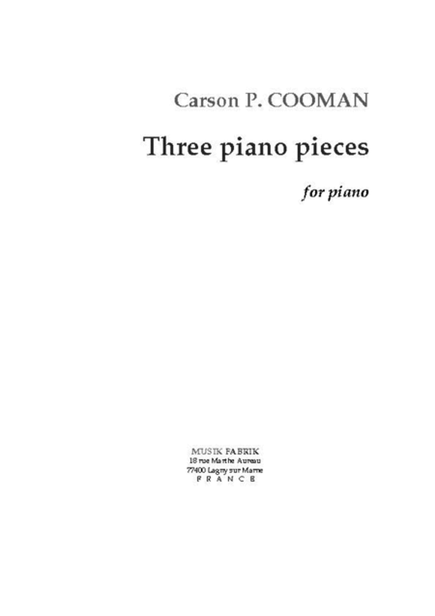 3 Piano Pieces