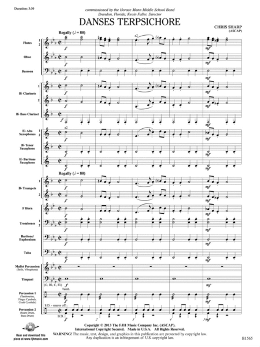 Danses Terpsichore: Score Concert Band scores gallery preview page 3