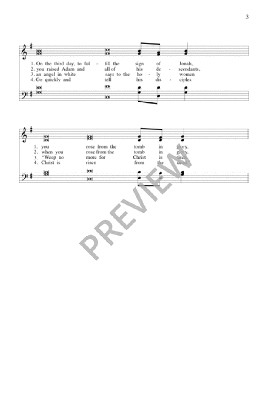 Christ Is Risen from the Dead 4-Part scores gallery preview page 2