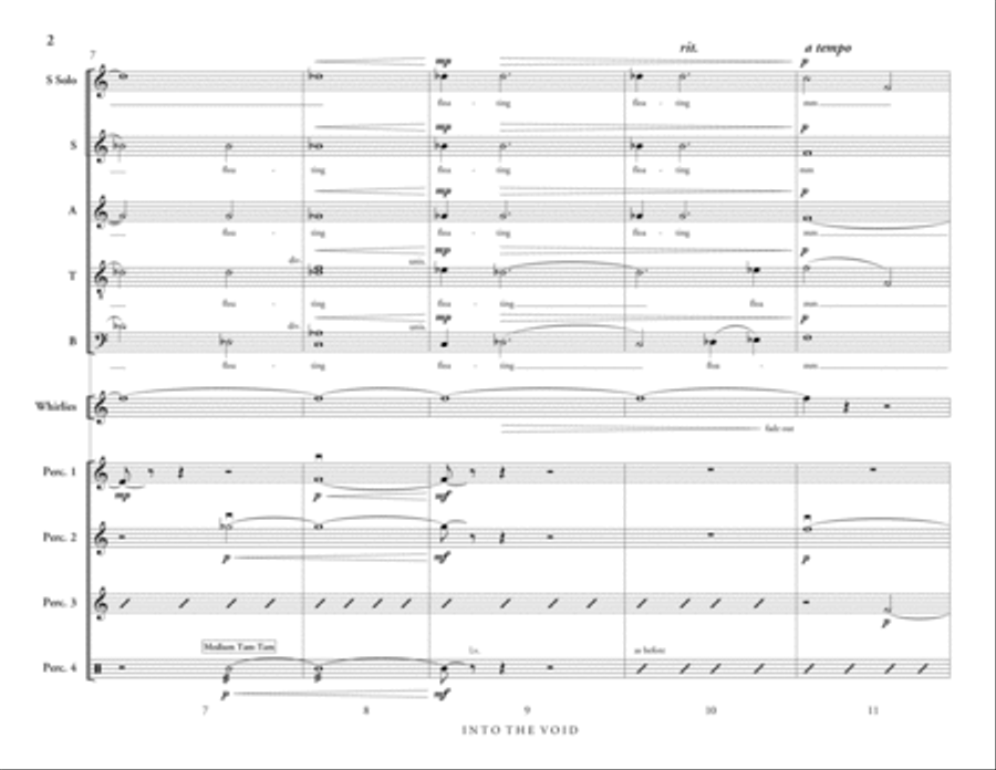 Into the Void (percussion ensemble) Choir scores gallery preview page 3