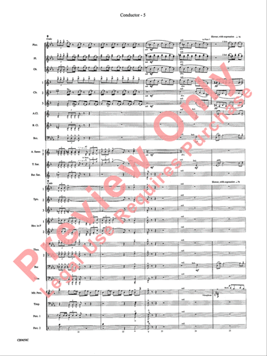 Star Wars Main Theme Concert Band scores gallery preview page 8