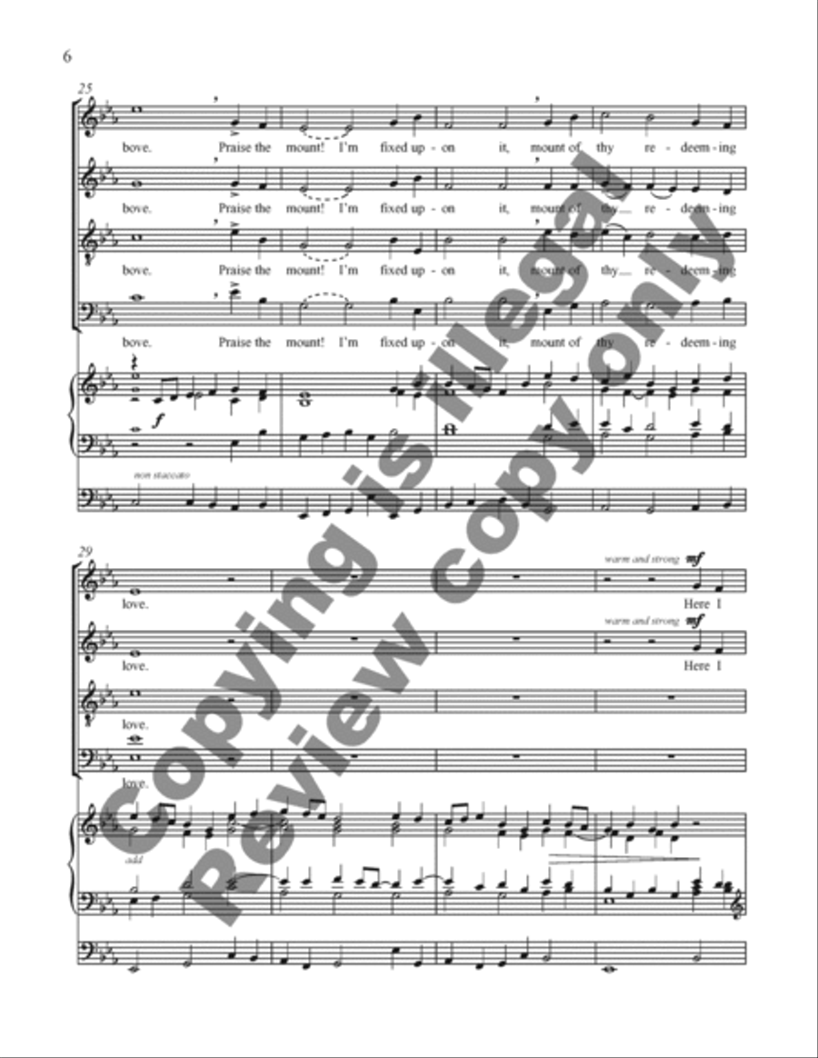 An American Triptych: 3. Come, Thou Fount of Every Blessing 4-Part scores gallery preview page 21