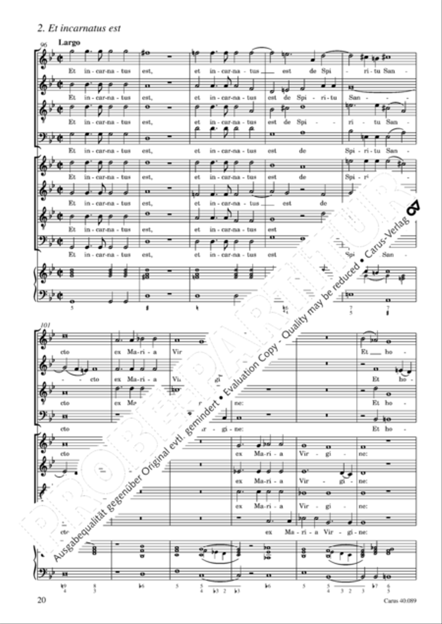 Credo a 8 voci 4-Part scores gallery preview page 21