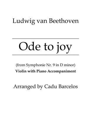 Book cover for Ode to joy - Violin D Major (Easy piano and violin)