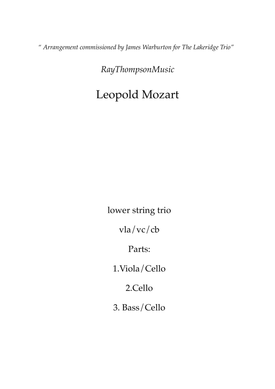 Mozart (Leopold): Frosch - Parthia (Frog Partita) - lower string trio String Trio scores gallery preview page 1