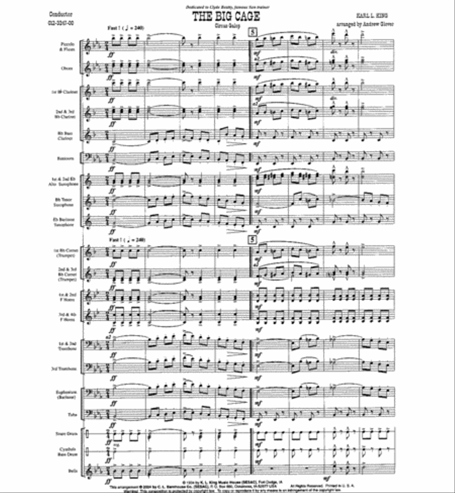The Big Cage The Big Cage Concert Band scores gallery preview page 2