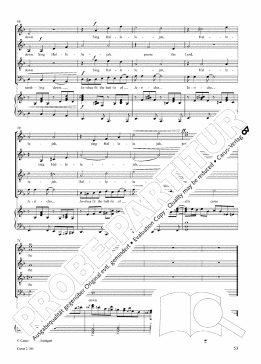 Hallelujah. Gospels and Spirituals for mixed choir Mixed Choir scores gallery preview page 41