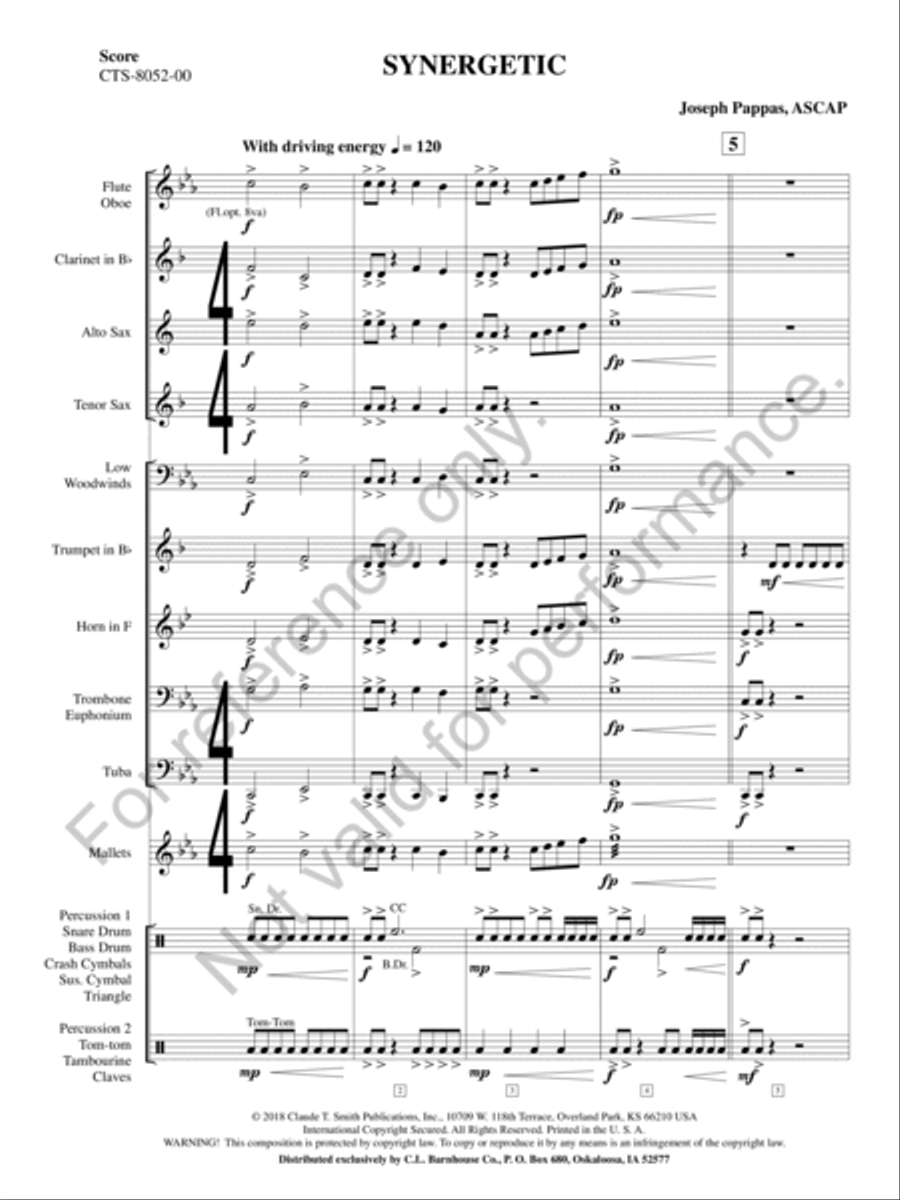 Synergetic Synergetic Concert Band scores gallery preview page 4