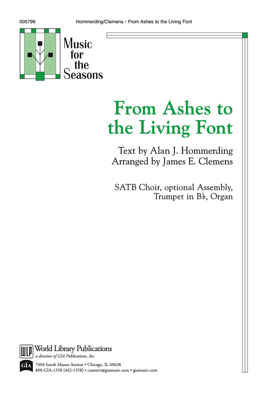 From Ashes to the Living Font - Trumpet Part