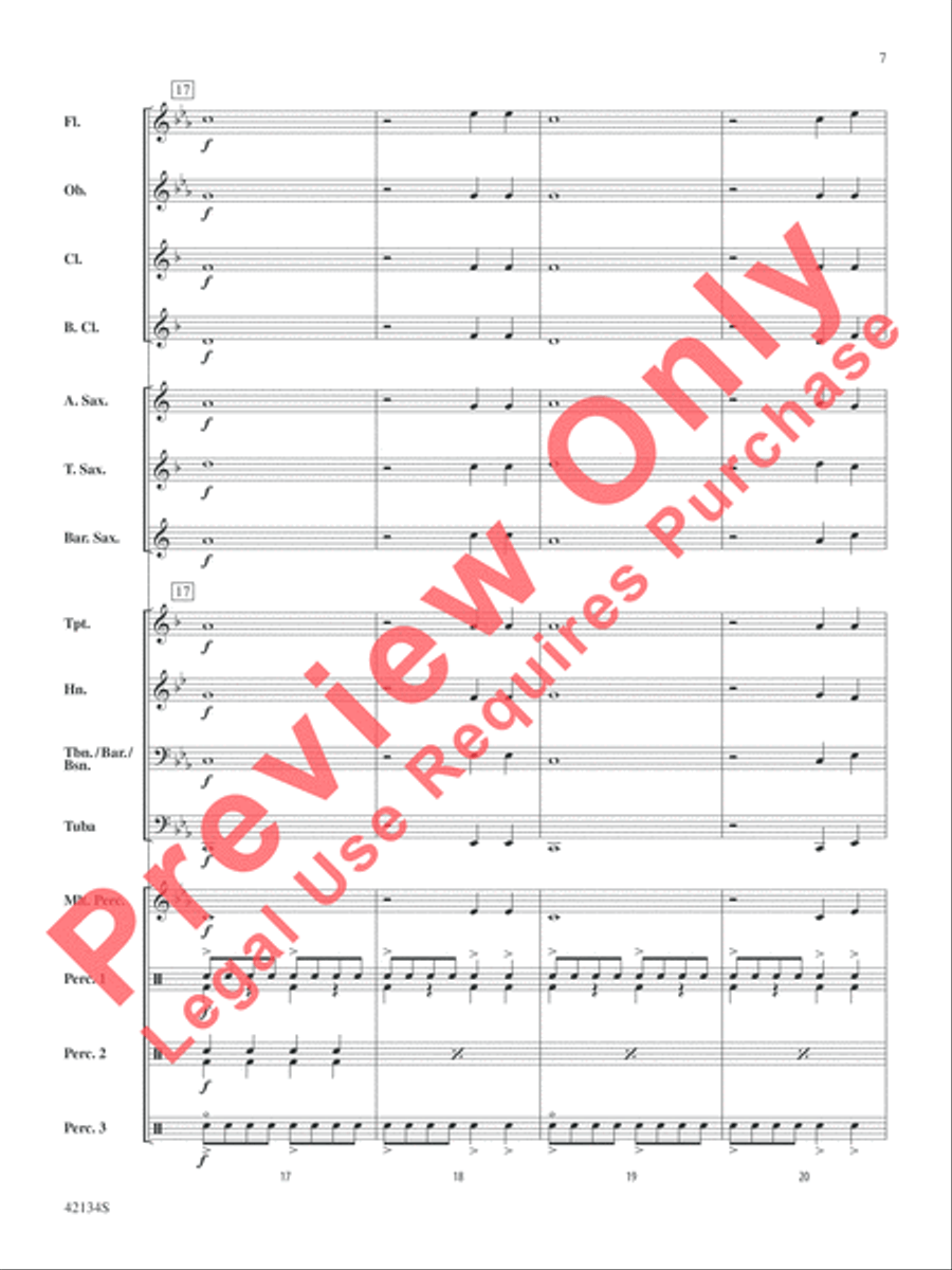 Warp Speed Concert Band scores gallery preview page 7