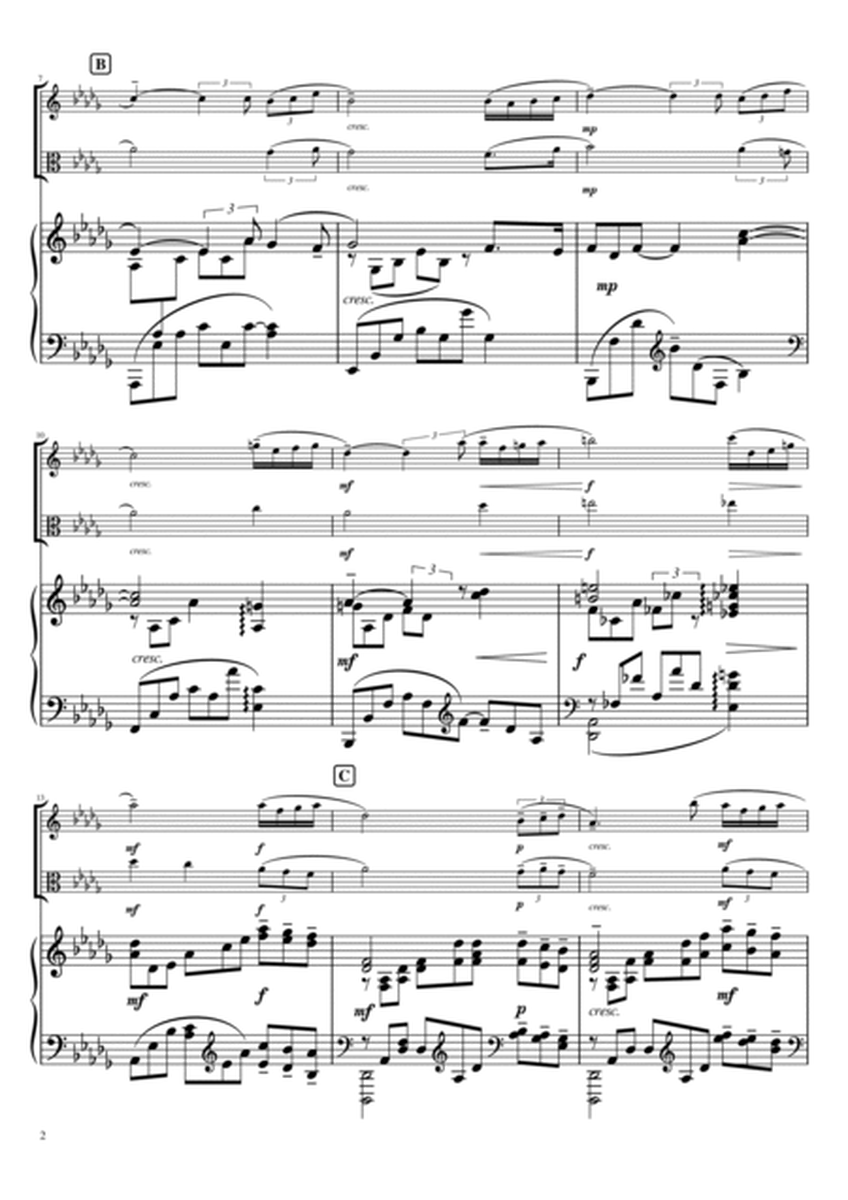 "Variation 18 from Rhapsody on a Theme of Paganini" Piano trio / Violin ＆Viola