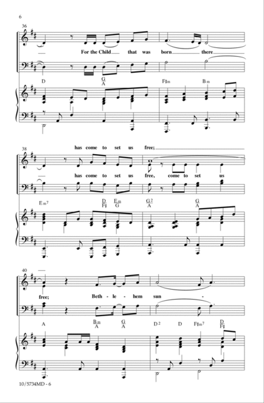 Bethlehem Morning Bethlehem Morning 4-Part scores gallery preview page 6