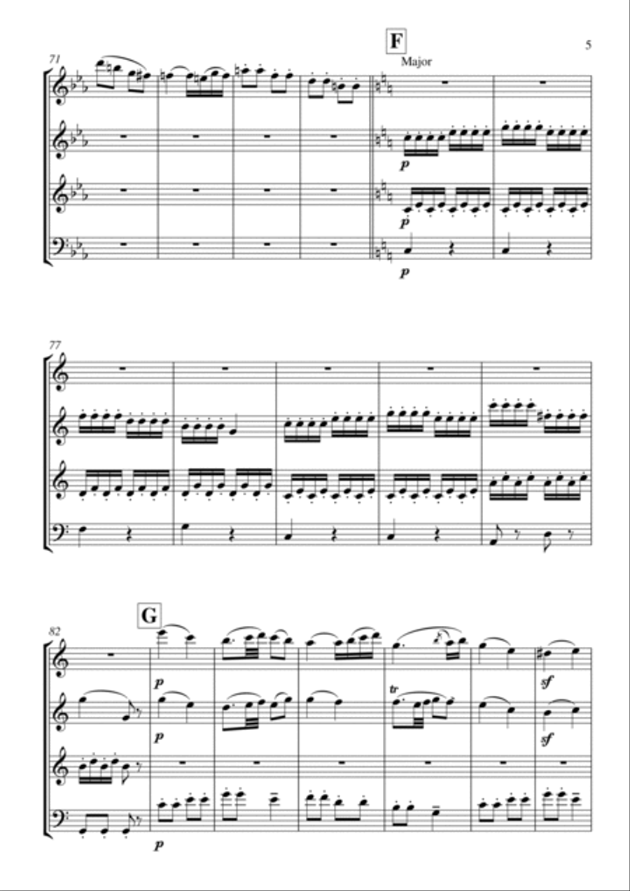 Surprise Symphony: Andante Woodwind Quartet scores gallery preview page 6