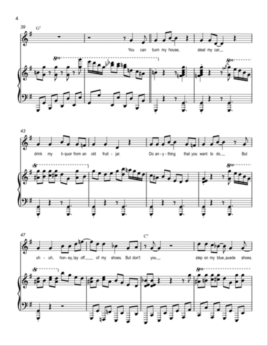 Blue Suede Shoes Blue Suede Shoes Voice scores gallery preview page 4