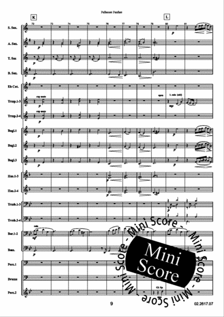 For Fans Only For Fans Only Fanfare Band scores gallery preview page 13