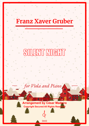 Silent Night - Viola and Piano (Full Score and Parts)
