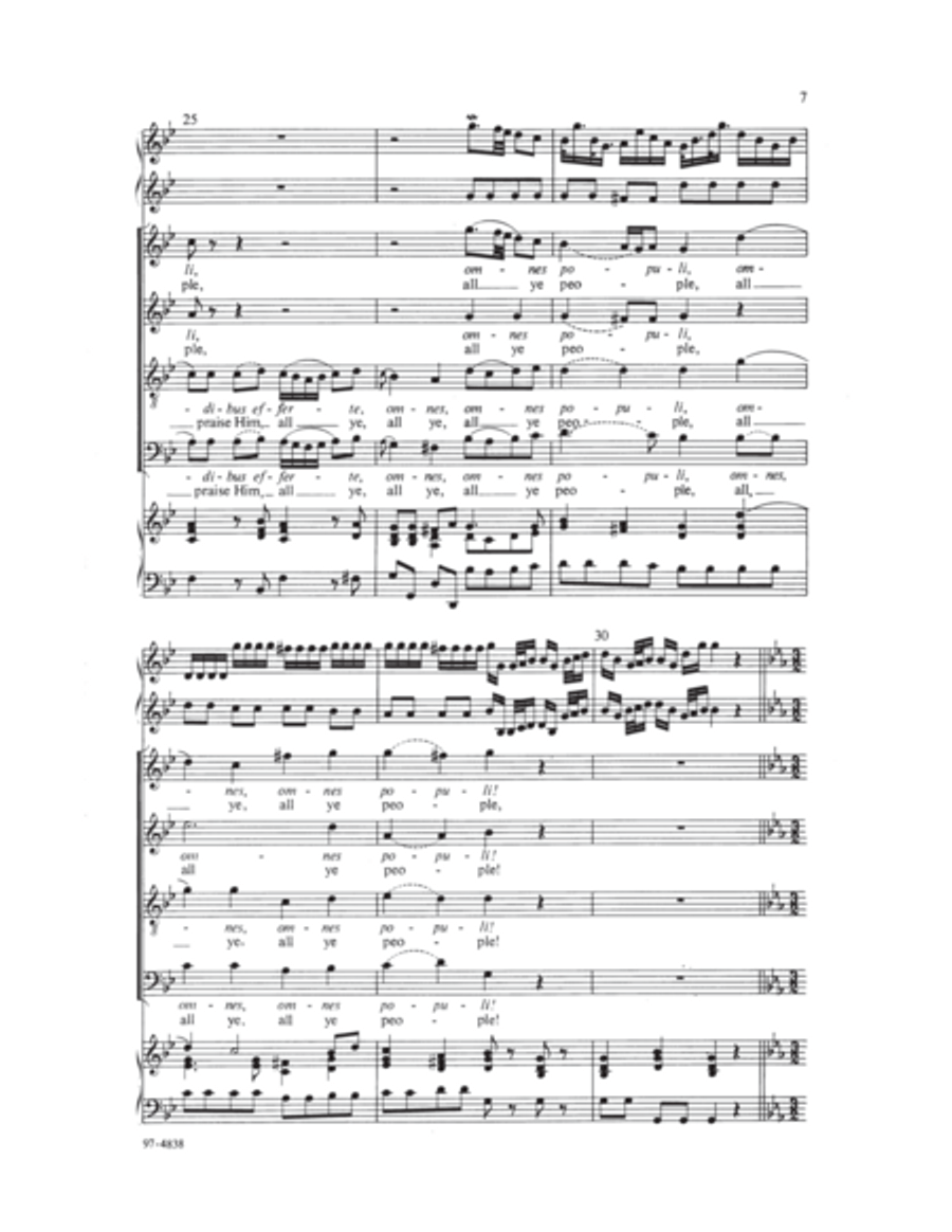 O Praise the Lord, All Ye Nations / Laudate Jehovam, Omnes Gentes / Psalm 117 4-Part scores gallery preview page 7