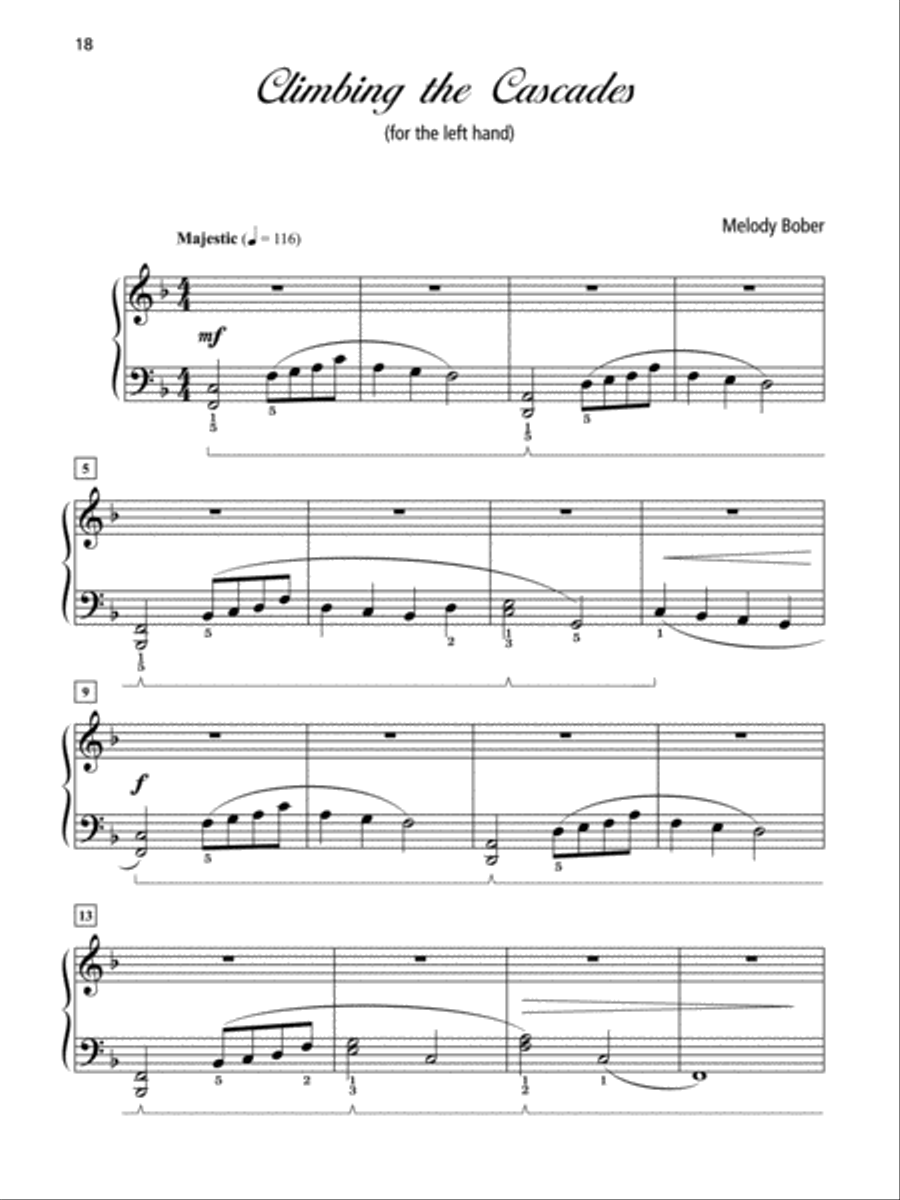 Grand One-Hand Solos for Piano Easy Piano scores gallery preview page 6