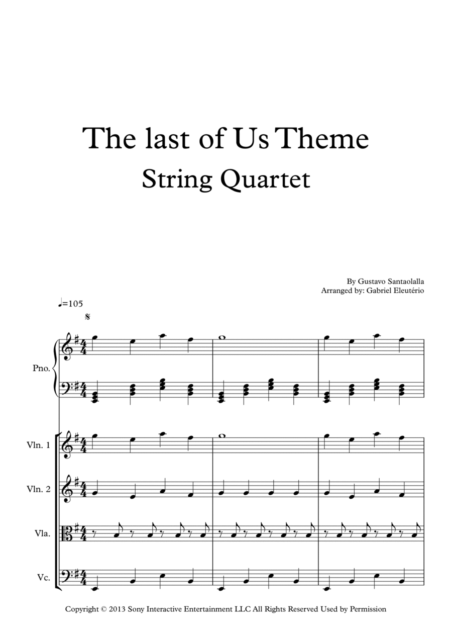 The Last Of Us String Quartet scores gallery preview page 1