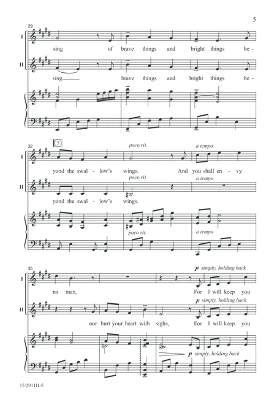 Your Friend Shall Be the Tall Wind 2-Part scores gallery preview page 6