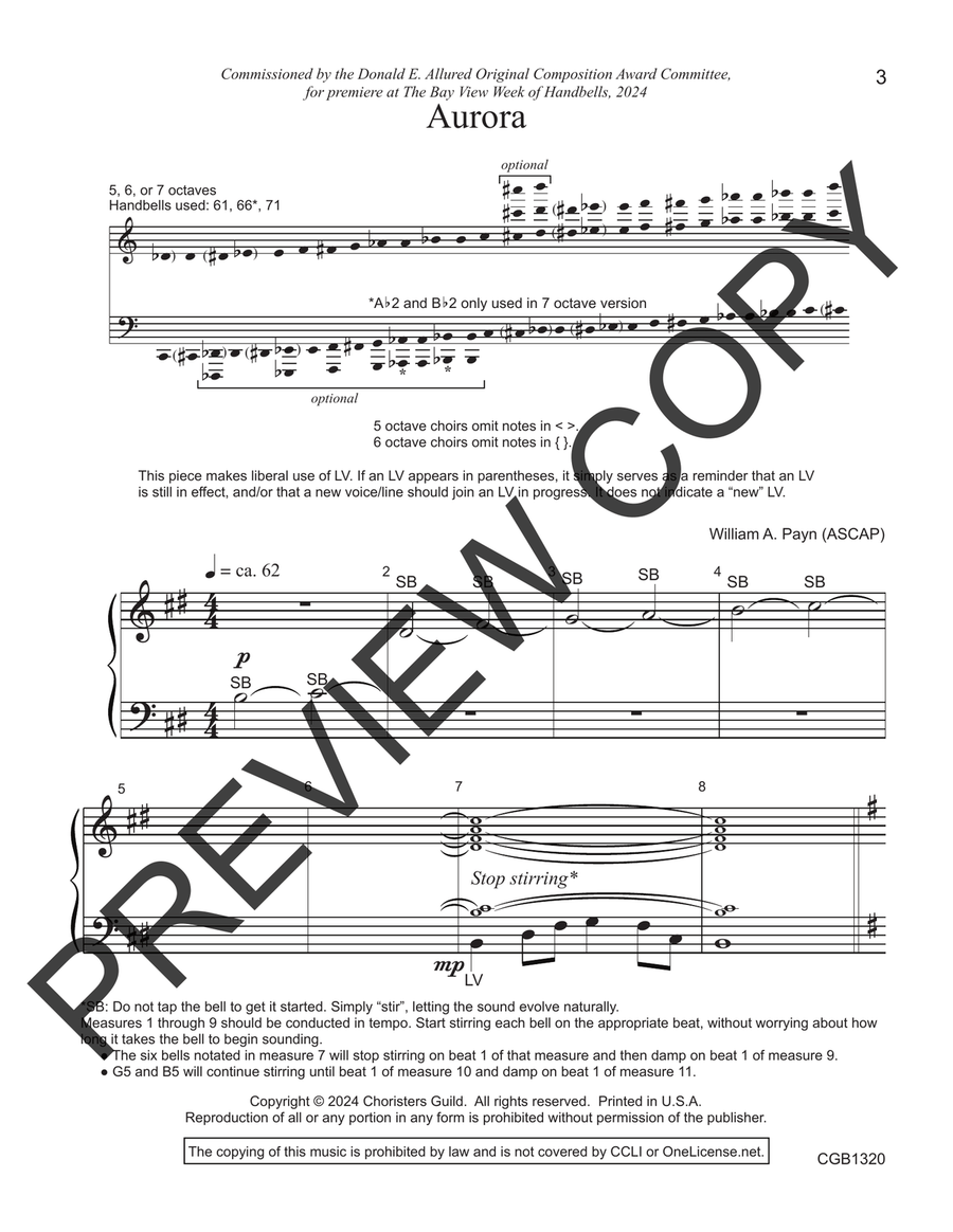 Aurora Aurora Handbell Choir scores gallery preview page 2