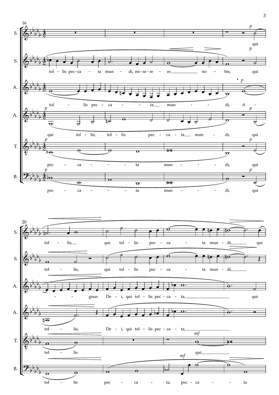 Agnus Dei 4-Part scores gallery preview page 3