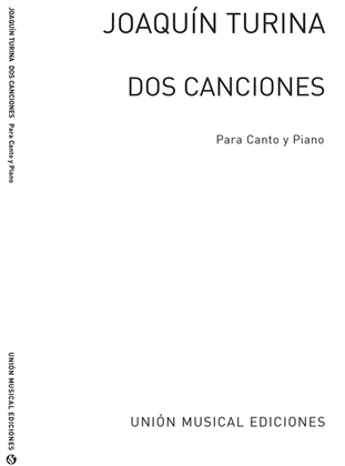 Book cover for Turina: Dos Canciones for Voice and Piano