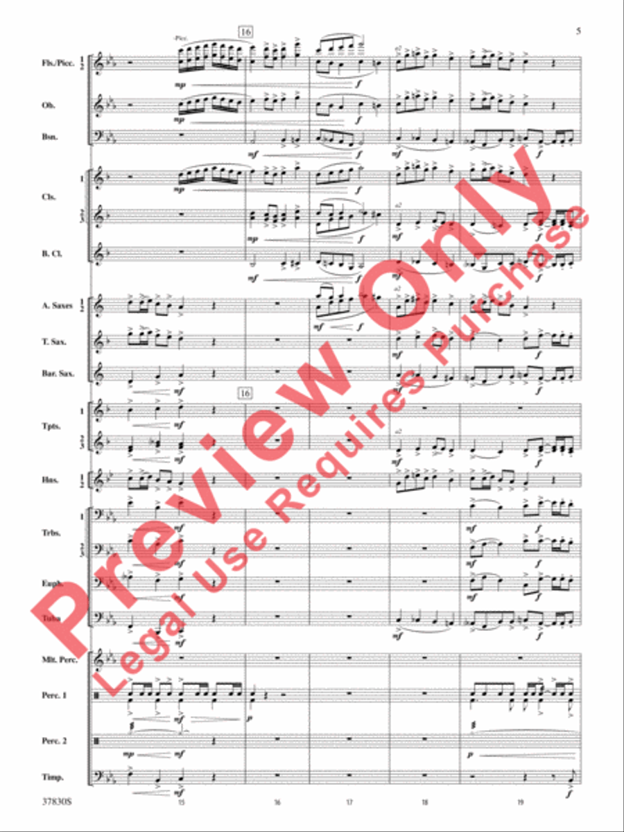 Yuletide Tapestry Concert Band scores gallery preview page 6