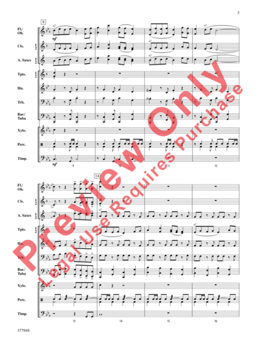 Mystery Bay March Mystery Bay March Concert Band scores gallery preview page 4
