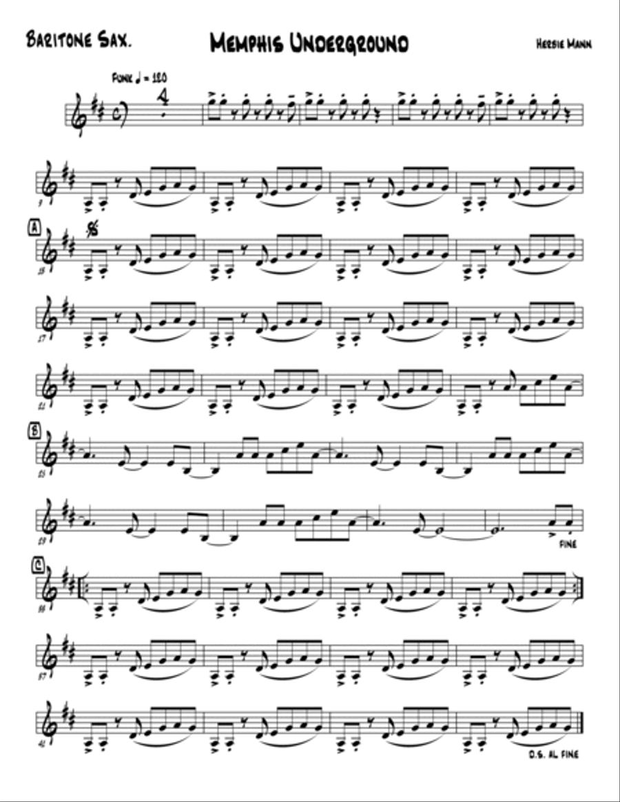Memphis Underground Saxophone Quartet scores gallery preview page 6