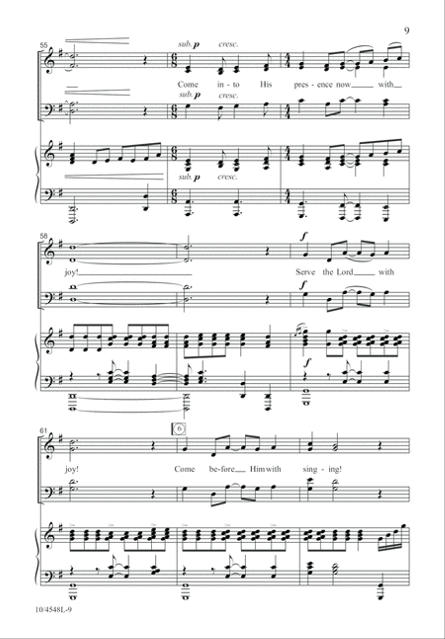 Serve the Lord with Joy 4-Part scores gallery preview page 10